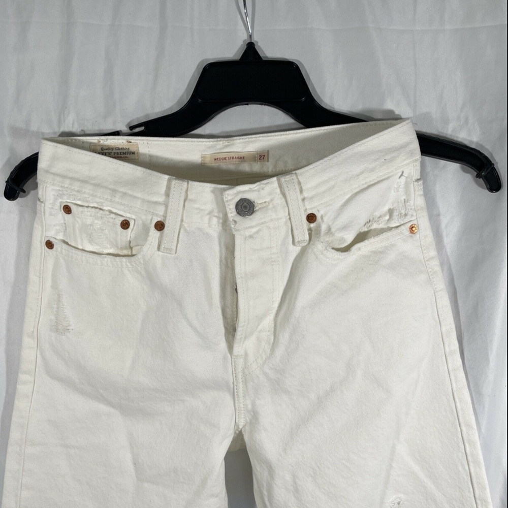NEW Levi's‎ Wedgie Straight Leg Cropped Jeans in Cloud Bank [ SZ 27  ] - Picture 8 of 12